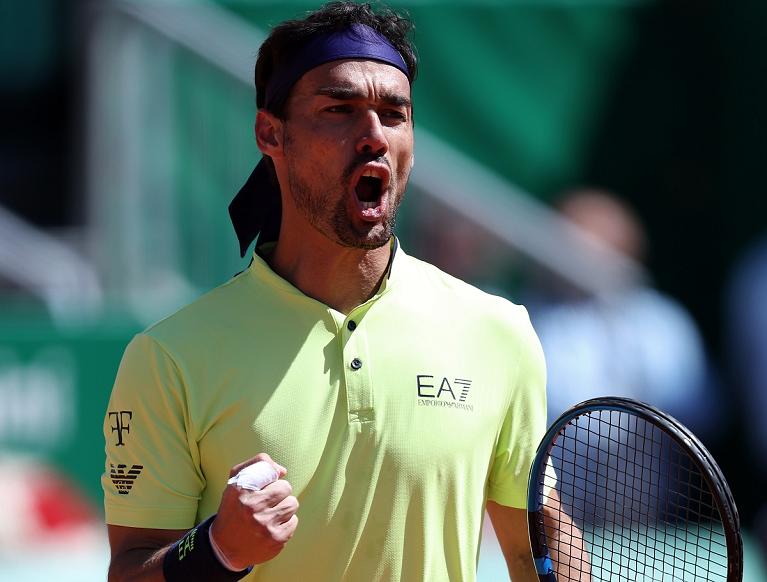 Fabio Fognini esulta (foto Getty Images)