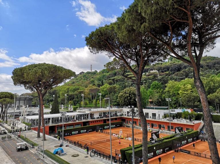 Una bella panoramica sul Circolo del tennis del Foro Italico (foto Sposito)