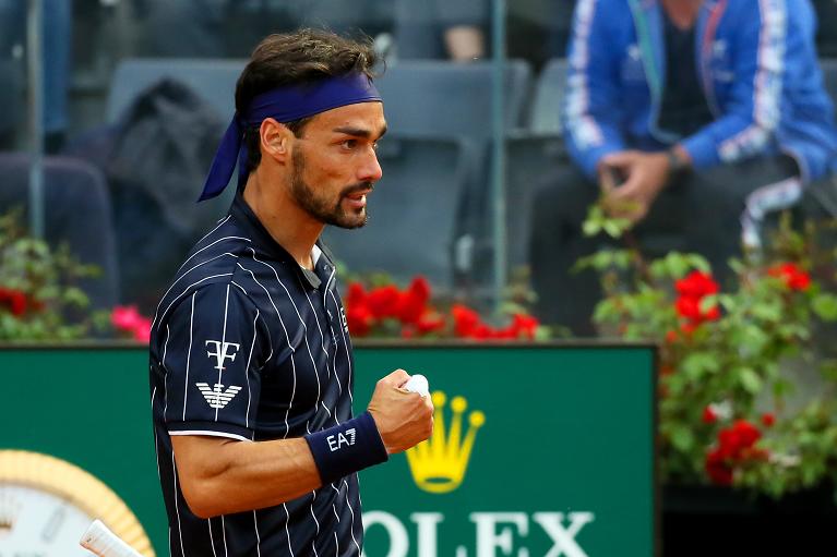 Fabio Fognini esulta (foto Sposito)