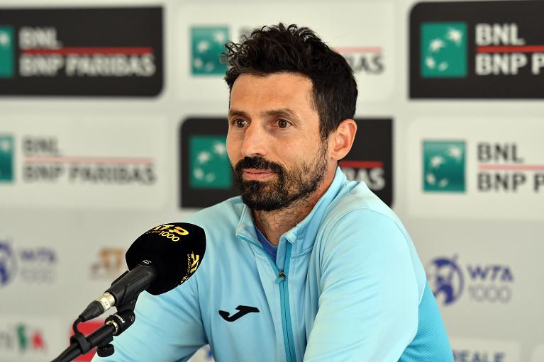 Simone Vagnozzi in conferenza stampa pre-torneo a Roma (foto Fioriti)