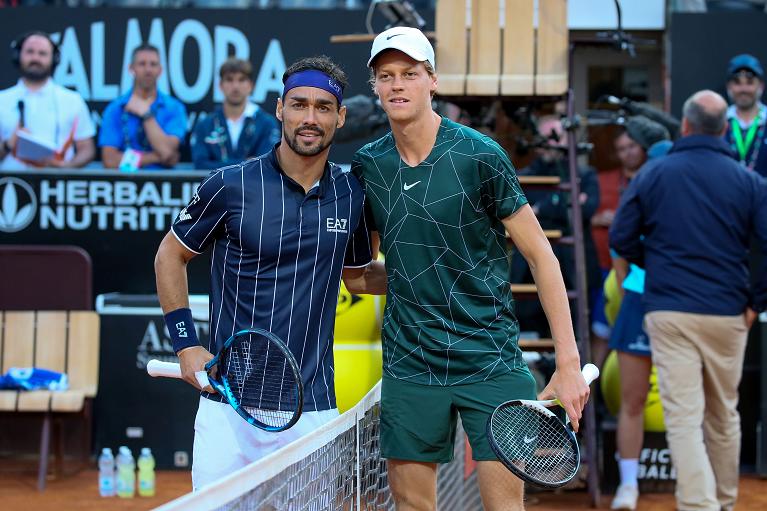 Fabio Fognini e Jannik Sinner (foto Sposito)