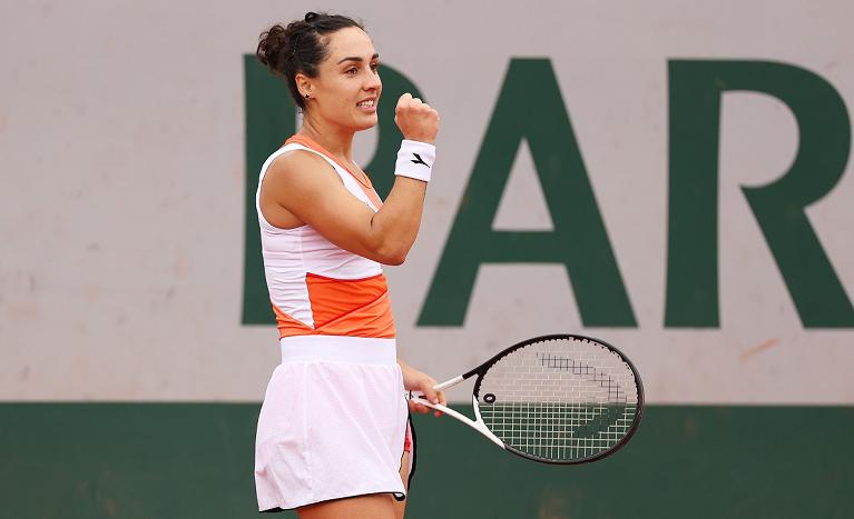 Martina Trevisan esulta (foto Getty Images)