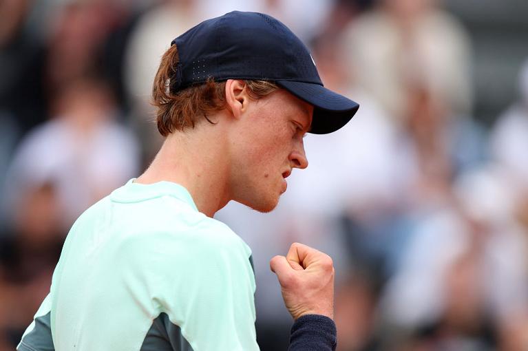 La grinta di Jannik Sinner (foto Getty Images)