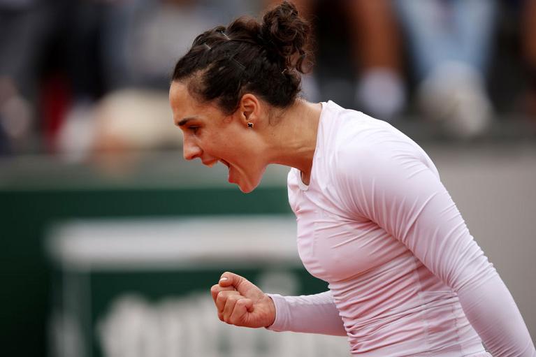 Tutta la grinta di Martina Trevisan (foto Getty Images)