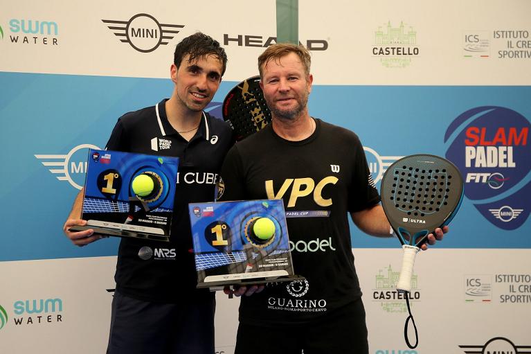 Denis Perino e Marcelo Capitani premiati allo Slam padel by Mini (foto Sposito)