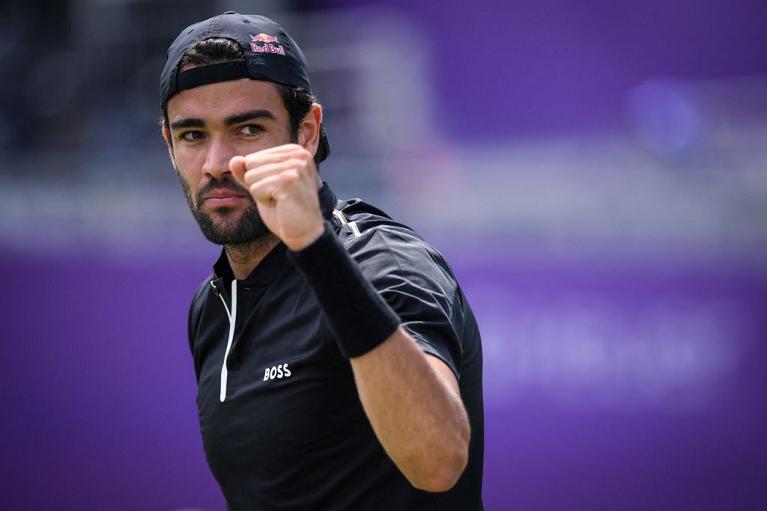 Matteo Berrettini esulta (foto Getty Images)