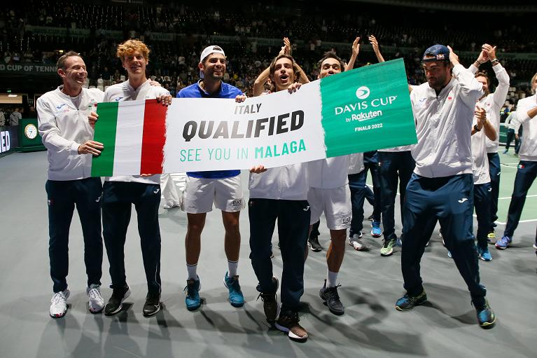 L'Italia festeggia la qualificazione alle Finals di Malaga (foto Sposito)