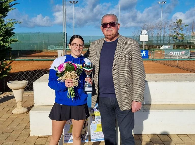Blanca Tedeschi con Vincenzo Laus, direttore sportivo del Giannoccaro Monopoli