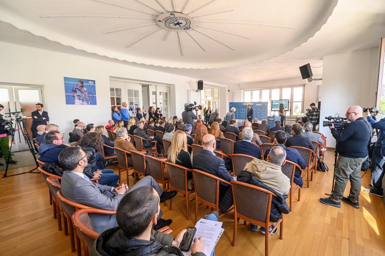 Una veduta della conferenza stampa di presentazione “Piemonte Open Intesa Sanpaolo” (foto Andrea Pellegrini)