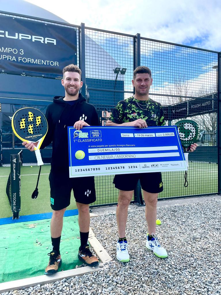 vincitori Torneo Open padel Siena