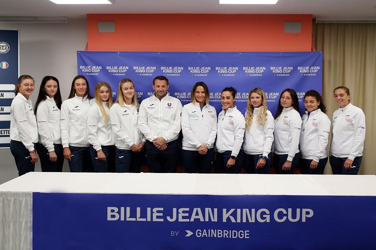 Slovacchia-Italia di Billie Jean King Cup: le squadre schierate al sorteggio (Foto Sposito)