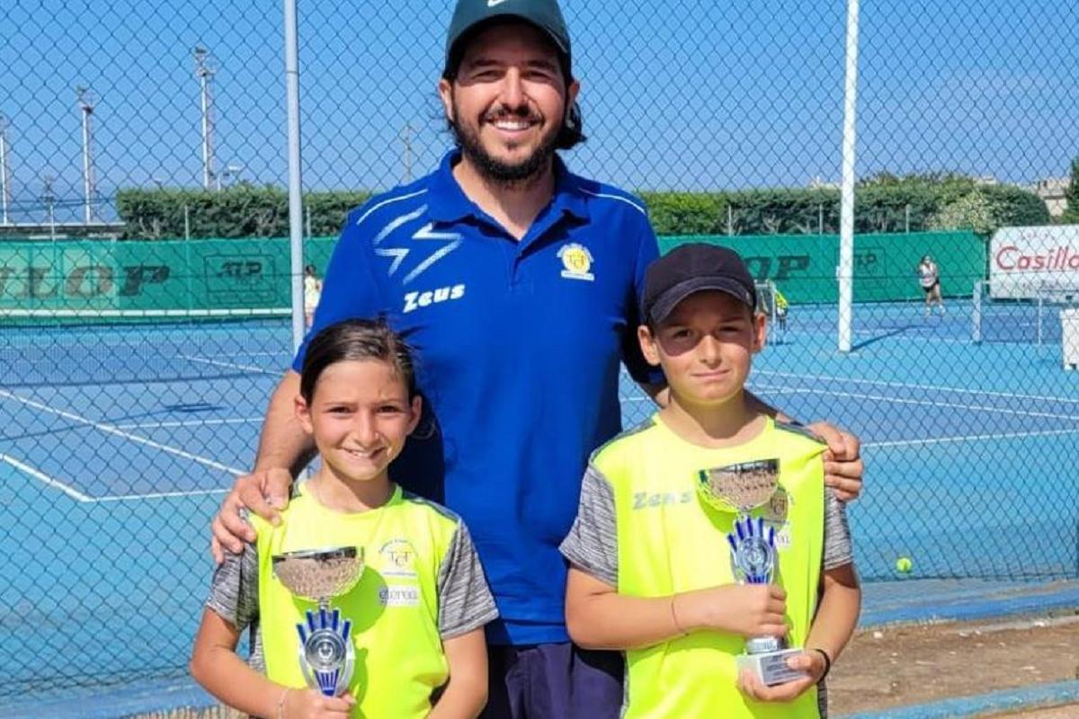 Raffaella e Salvatore Azzollini, vincitori dei tabelloni under 10