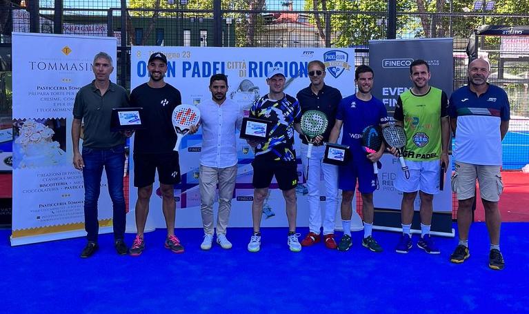 Le premiazioni all'Open Padel Città di Riccione 2023