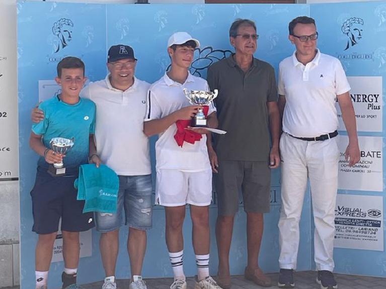 La premiazione del torneo di singolare maschile