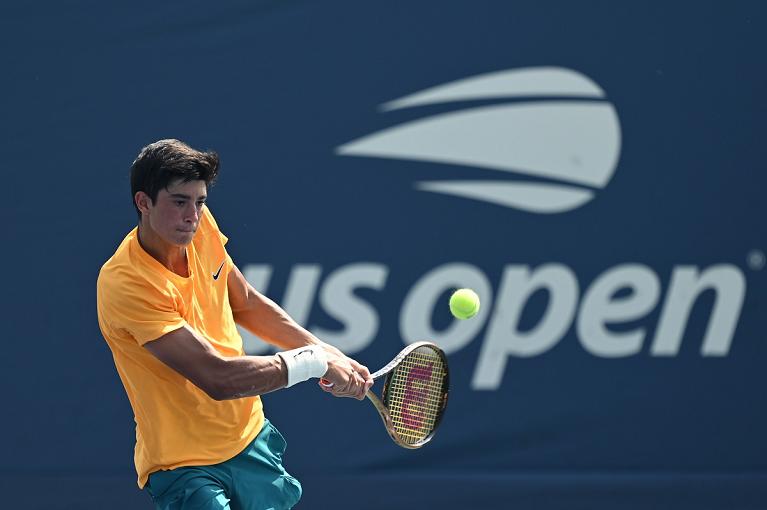 Il rovescio di Federico Cinà (foto Us Open)