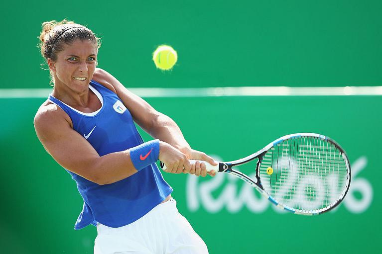 Sara Errani in azione