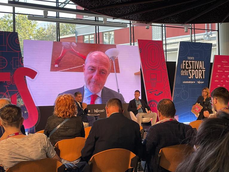 Angelo Binaghi in collegamento con il Festival dello Sport di Trento