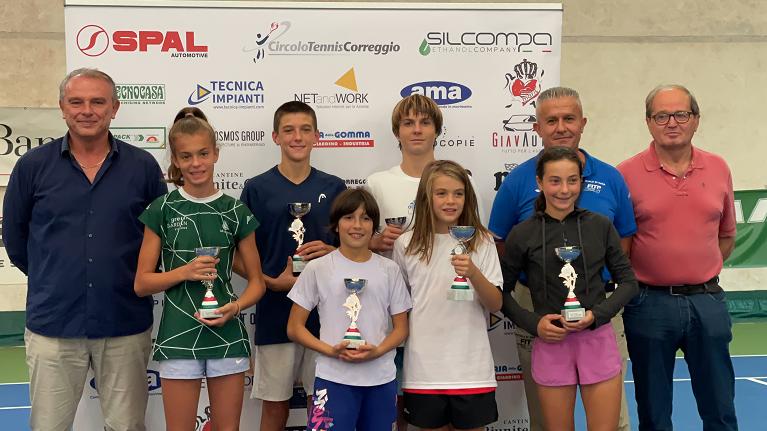 Premiazioni al CT Correggio per l'ultima tappa Junior Next Gen 2023