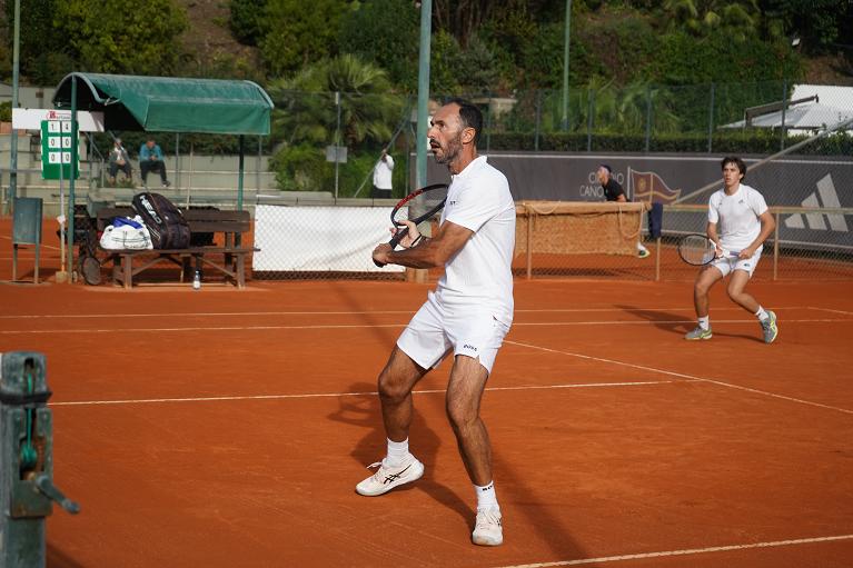 Vincenzo Santopadre in doppio con il figlio Matteo (foto Pietro Corso)