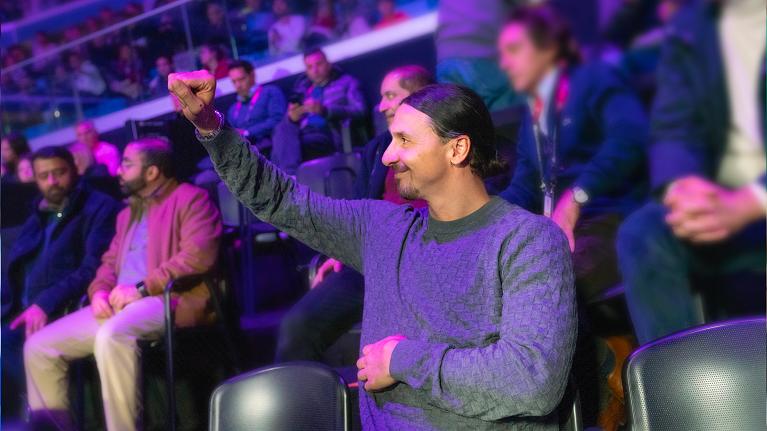 Ibrahimovic all'Allianz Cloud (Foto Premier Padel Press)