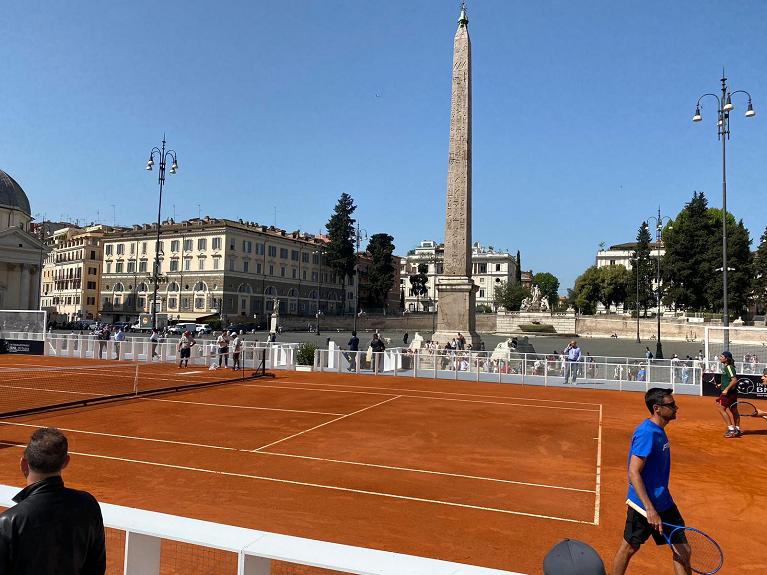 La magia degli Internazionali BNL d'Italia arriva a Piazza del Popolo  (Foto FITP)