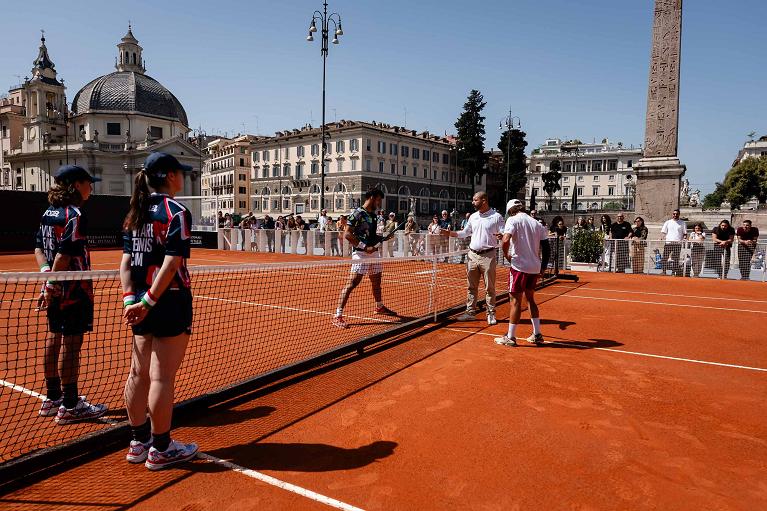 Pre-qualificazioni per gli Internazionali BNL d'Italia 2024: il nuovo campo a Piazza del Popolo (Foto  FITP)