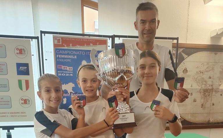 Il Club La Meridiana premiato Campione Italiano giovanile a squadre Under 12 femminile