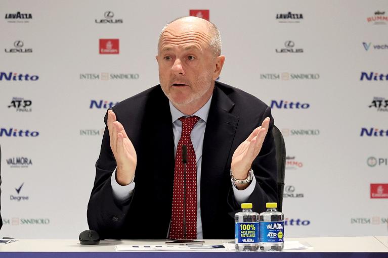 Conferenza conclusiva Nitto ATP Finals 2024: il Presidente della FITP Angelo Binaghi (foto Sposito/FITP)
