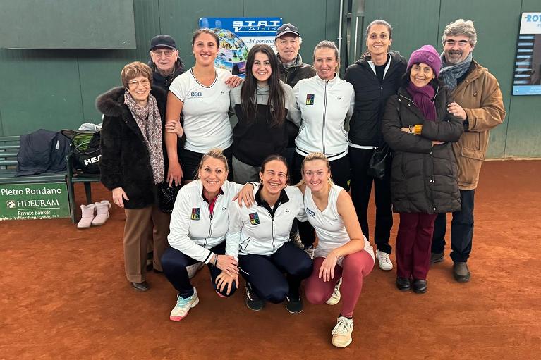 La squadra di Beinasco che ha conquistato la salvezza (foto Elena Vetere)