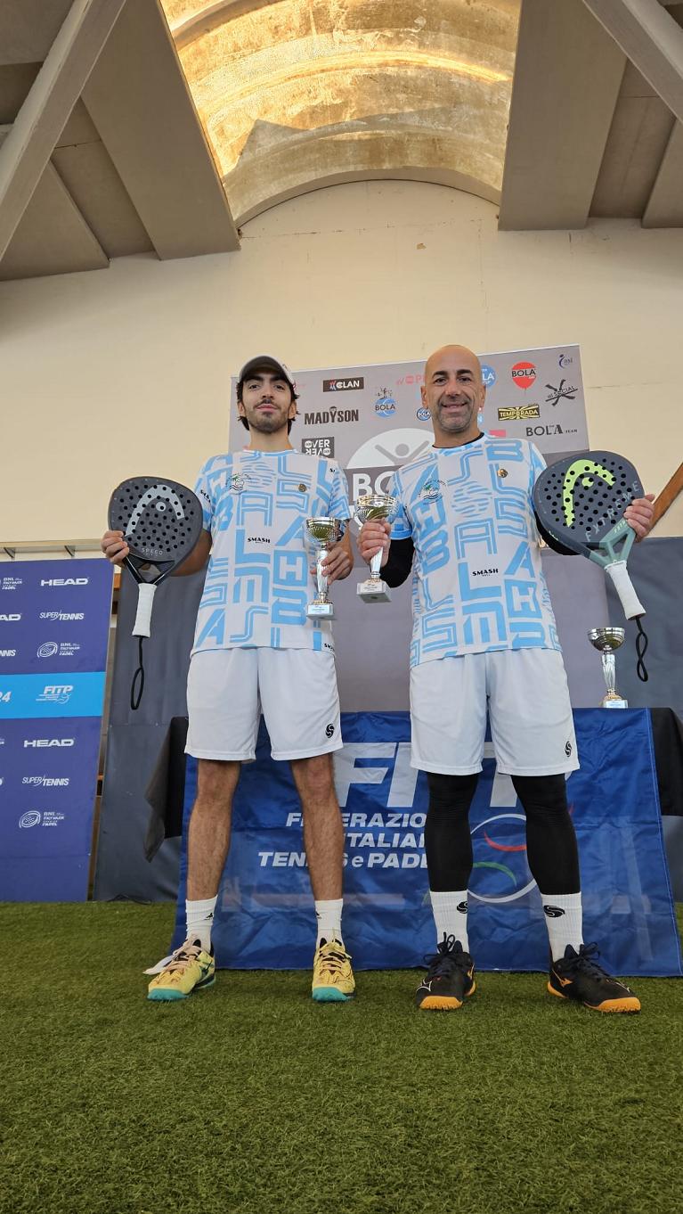 Piergallini e Diomedi, trionfatori al torneo di terza fascia al Bola Next Club di Ancona