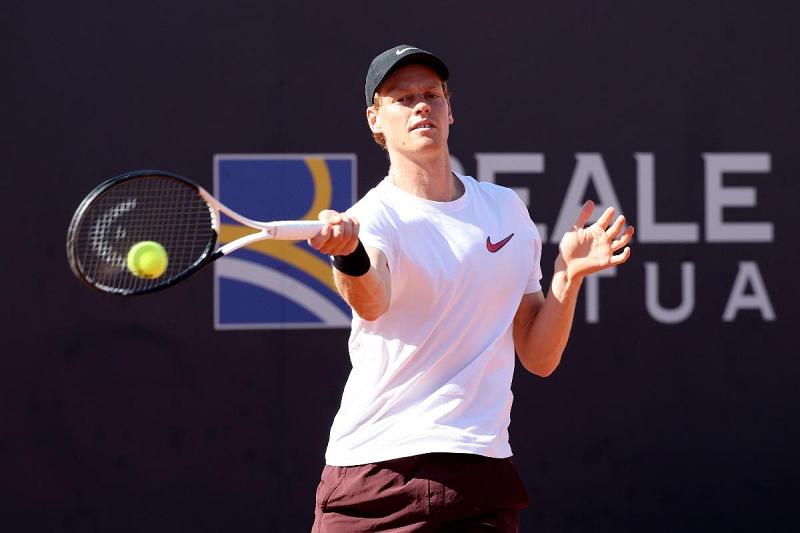 Jannik Sinner in allenamento al Foro Italico (Foto FITP)