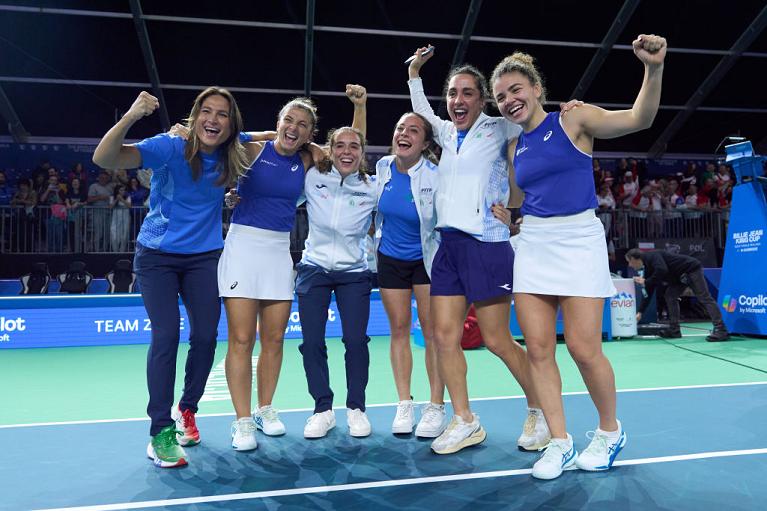 La squadra di Billie Jean King Cup al completo (Getty Images)