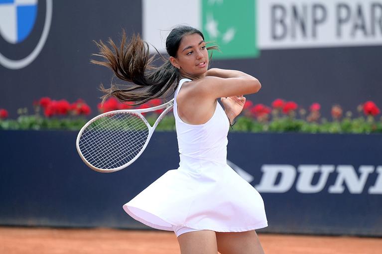 L'eleganza di Isabella Johri, protagonista agli Internazionali d'Italia under 16 in corso di svolgimento al Foro Italico (foto FITP)