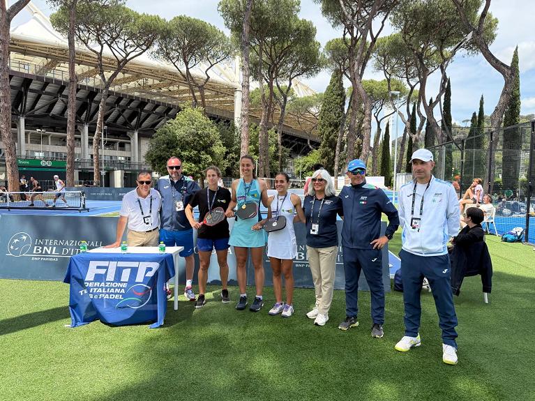Master nazionale di pickleball: la premiazione del torneo Open di singolare femminile al Foro Italico