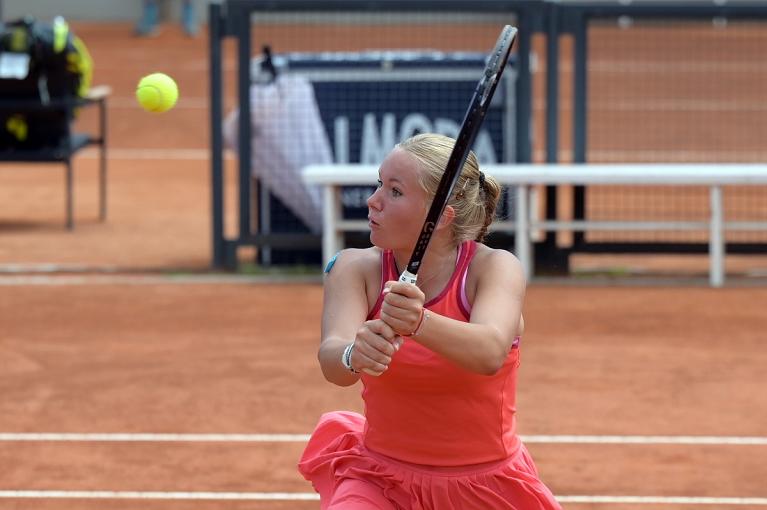 La russa Felitsata Dorofeeva-Rybas ha battuto a sorpresa la prima testa di serie degli Internazionali d'Italia under 16, la bosniaca Tea Kovacevic (Foto Fitp)