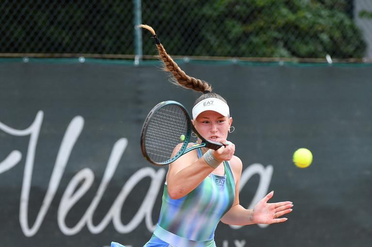 La milanese Carla Giambelli ha sconfitto in rimonta la testa di serie numero 2 Jana Kovackova (foto Francesco Panunzio)