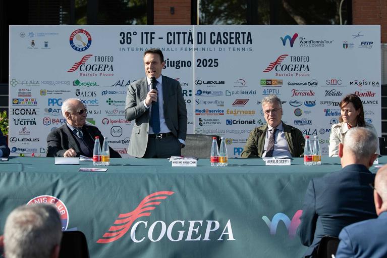 Un momento della presentazione alla stampa dell'ITF Caserta