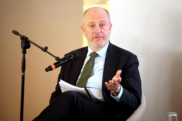 Il presidente della Federazione Italiana Tennis e Padel Angelo Binaghi alla conferenza stampa finale degli Internazionali BNL d'Italia 2025 (Foto FITP)
