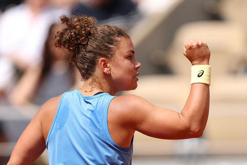 Jasmine Paolini esulta (foto Getty Images)