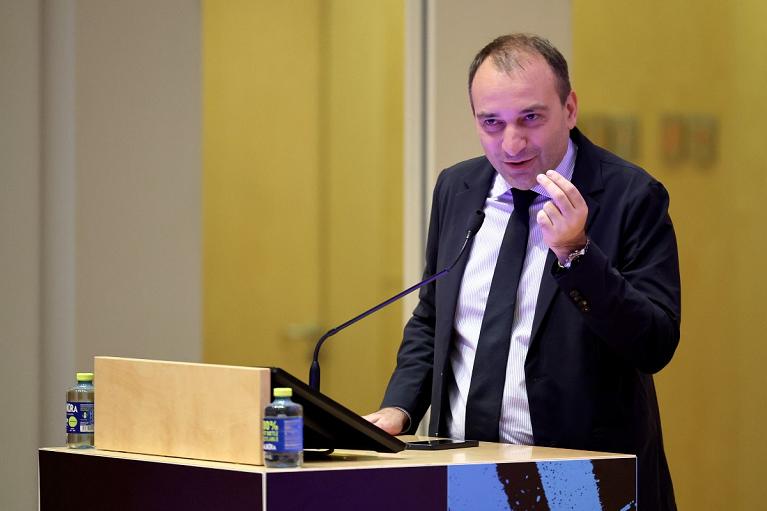 Il sindaco di Torino Stefano Lo Russo alla conferenza stampa di presentazione delle Nitto ATP Finals 2025 (Foto FITP)