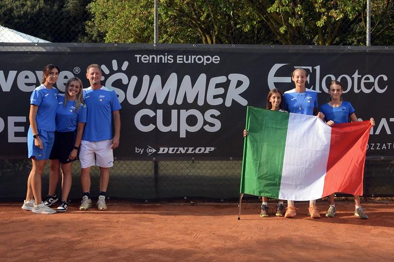 La nazionale italiana under 12 in gara nell’edizione 2025 della Summer Cup by Dunlop (foto Omar Baldussi)