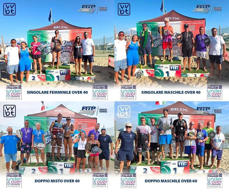 Premiazioni campionati italiani Under e Over beach tennis