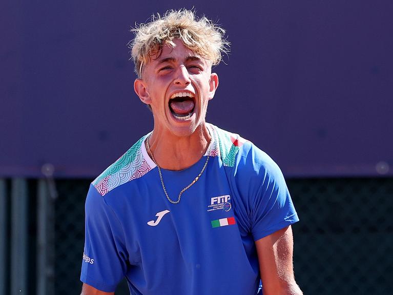 Francesco Pansecchi esulta (foto FITP)