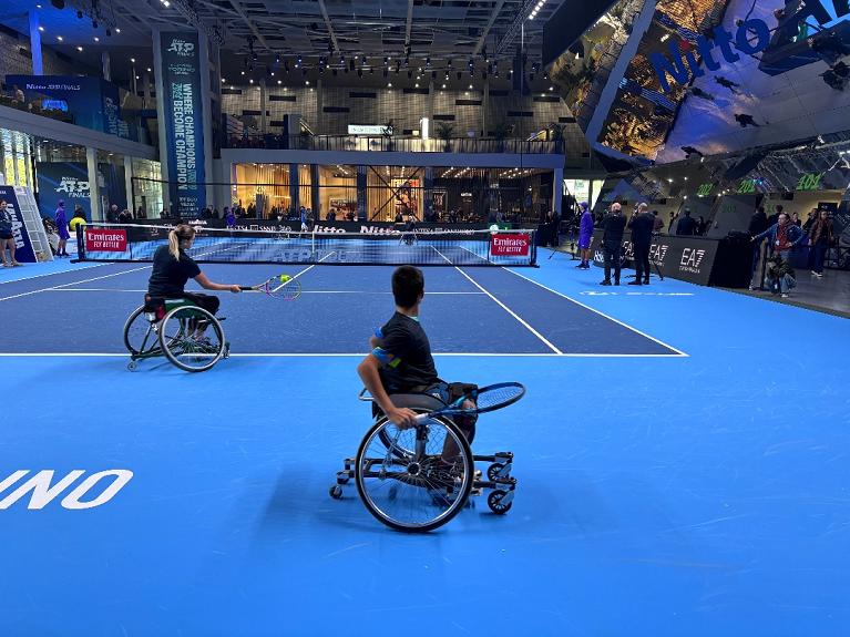 Tennis in carrozzina alla Inalpi Arena durante le Nitto Atp Finals 2024