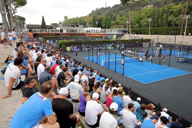 Un momento del corso di aggiornamento che si è tenuto al Foro Italico durante il BNL Italy Major Premier Padel 2026 (Foto FITP)