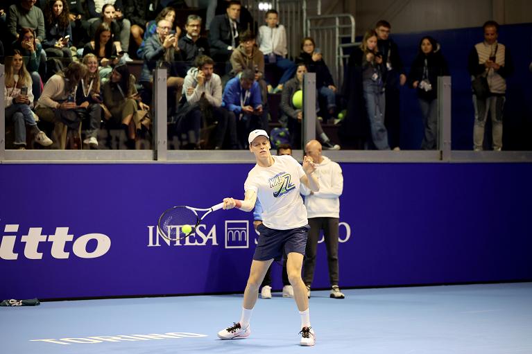Nitto ATP Finals, Jannik Sinner in allenamento al Circolo della Stampa-Sporting (Foto FITP)