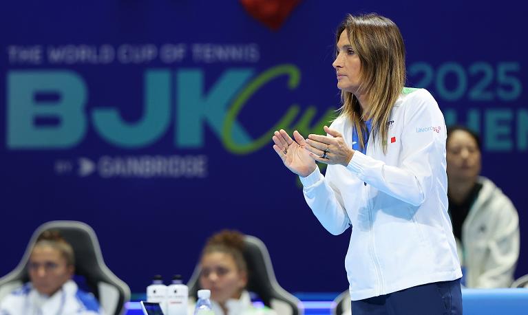 BJK Cup: Tathiana Garbin incita le sue giocatrici (foto Getty Images)