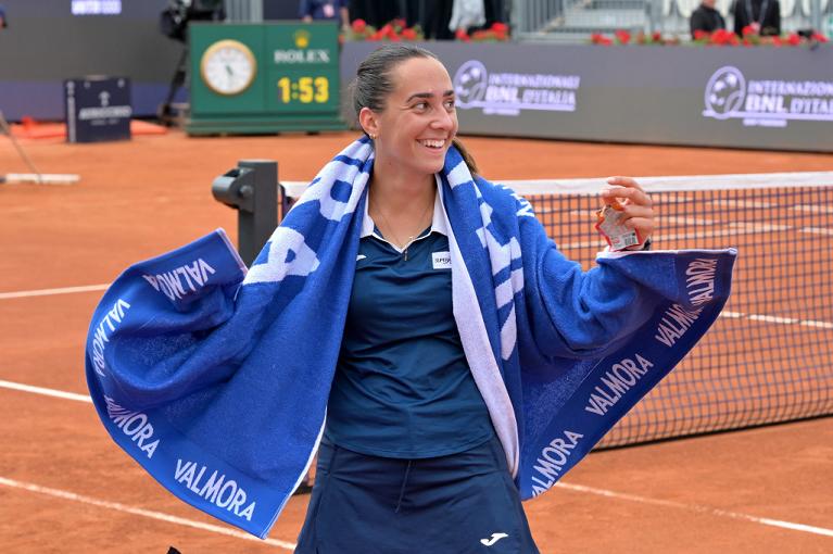La gioia di Noemi Basiletti agli Internazionali BNL d'Italia 2026 (Getty Images)