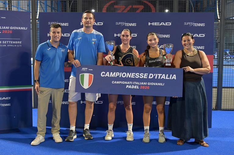 Al 747 Padel Club di Aprilia sono stati assegnati tutti gli scudetti giovanili del padel, dall'under 12 all'under 18 (foto FITP)