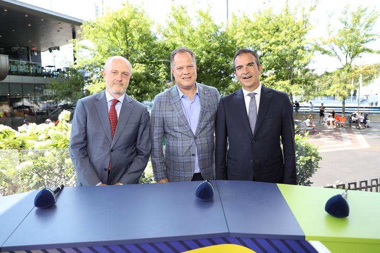 Angelo Binaghi, Presidente FITP, Andre Silva, Chief Tour Officer ATP e Roberto Occhiuto, Presidente della Regione Calabria (ATP)